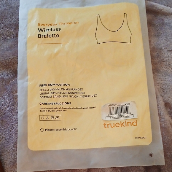NWT Truekind Everyday Throw-on Wireless Bralette - Picture 5 of 5